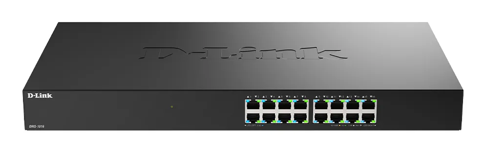 D-Link DMS-1016 Unmanaged L2+ 2.5G Ethernet (100/1000/2500) Schwarz D-Link DMS-1016 Unmanaged L2+ 2.5G Ethernet (100/1000/2500) Schwarz