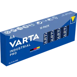 Mignon-Batterie VARTA “Industrial Pro“ Alkaline, Typ AA, LR06, 1,5V, 10-Pack Mignon-Batterie VARTA “Industrial Pro“ Alkaline, Typ AA, LR06, 1,5V, 10-Pack