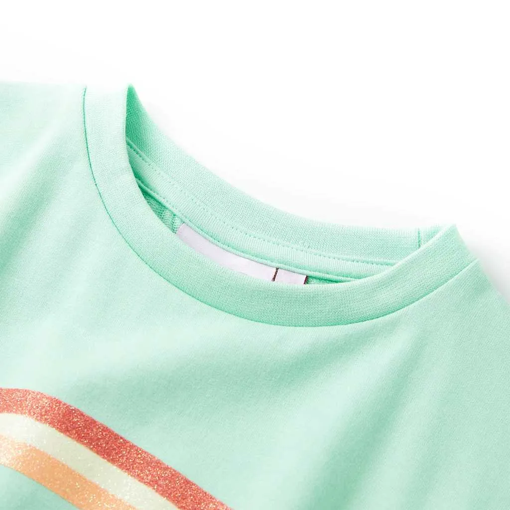 vidaXL Kinderkleid mit Kordelzug Knallgrün 92 – Bild 3