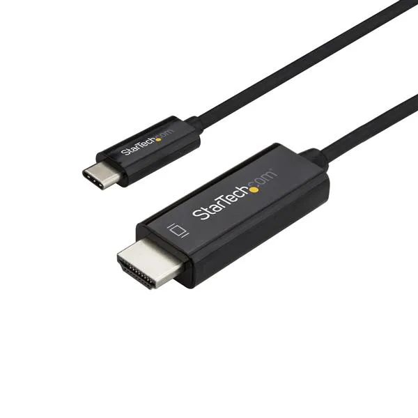 StarTech.com 2m USB-C auf HDMI Kabel – 4K 60Hz USB Typ C zu HDMI 2.0 Video Adapterkabel – Thunderbolt 3 kompatibel – Laptop zu HDMI Monitor/Display – DP 1.2 Alt Modus HBR2 – Schwarz StarTech.com 2m USB-C auf HDMI Kabel – 4K 60Hz USB Typ C zu HDMI 2.0 Video Adapterkabel – Thunderbolt 3 kompatibel – Laptop zu HDMI Monitor/Display – DP 1.2 Alt Modus HBR2 – Schwarz