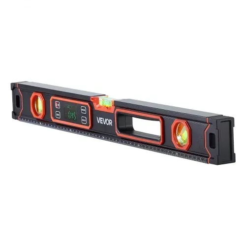 VEVOR Digitale Wasserwaage mit LCD-Display, 60 cm Richtwaage mit 3 Libellen 90°/45°/0°, Meganetische Maurerwaage mit IP54 Wasserschutz & 2 Batterien, 360° Messwerkzeug für Baustelle Hausrenovierung – Bild 10