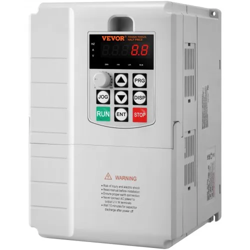 VEVOR Frequenzumrichter, Frequenzumwandler, Inverter, VFD, 7,5 kW, 34 A, 10 PS, 1-phasiger 220-V-Eingang auf 3-phasigen 220-V-Ausgang, zur Drehzahlregelung von dreiphasigen Motoren VEVOR Frequenzumrichter, Frequenzumwandler, Inverter, VFD, 7,5 kW, 34 A, 10 PS, 1-phasiger 220-V-Eingang auf 3-phasigen 220-V-Ausgang, zur Drehzahlregelung von dreiphasigen Motoren