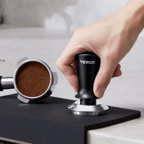VEVOR Espresso-Tamper 53 mm, gefederter Kaffeetamper, 13,6 kg Tamper-Werkzeug Kaffeewerkzeug für Kaffeemaschine Kaffeezubehör Edelstahl-Tamper Kaffeestampfer mit rutschfestem Griff Schwarz – Bild 7