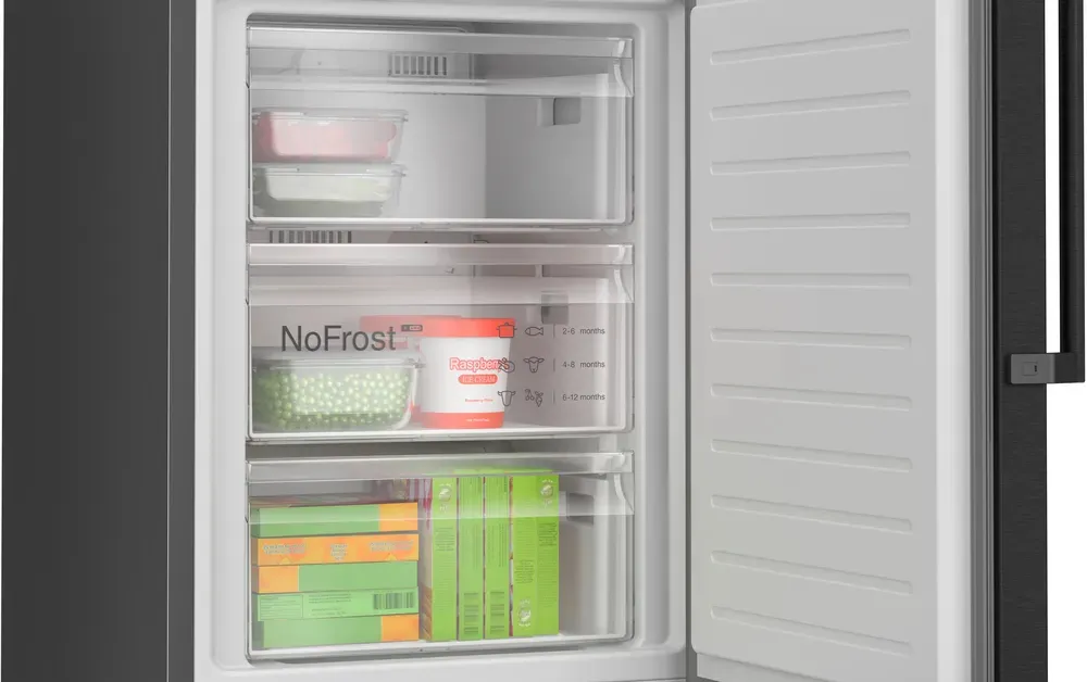 Bosch KGN39VXAU Kühl- und Gefrierkombination Freistehend 363 l A Schwarz – Bild 7
