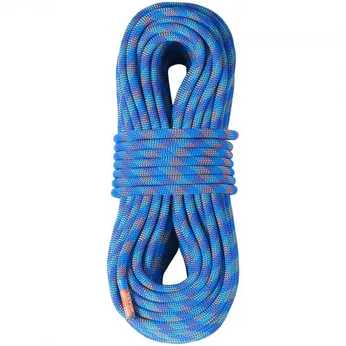 VEVOR 10,2 mm dynamisches Kletterseil, 60 m (197 Fuß) Outdoor-Kletterseil, 25 kN Bruchspannung, dehnbares Faserseil mit Stahlkarabinerhaken für Flucht, Abseilen, Brandrettung, Blau VEVOR 10,2 mm dynamisches Kletterseil, 60 m (197 Fuß) Outdoor-Kletterseil, 25 kN Bruchspannung, dehnbares Faserseil mit Stahlkarabinerhaken für Flucht, Abseilen, Brandrettung, Blau