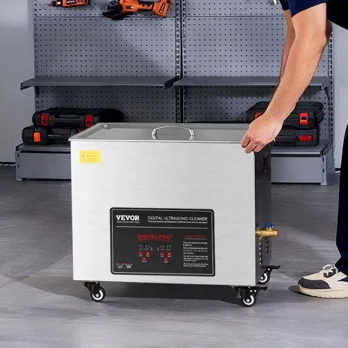 VEVOR 50 L Ultraschallreiniger, professionelle Ultraschallreinigungsmaschine mit Reinigungskorb & Digitalanzeige, 840 W Edelstahl 40 kHz Reinigungsmaschine mit Rädern für Teile Vergaser Instrumente – Bild 7