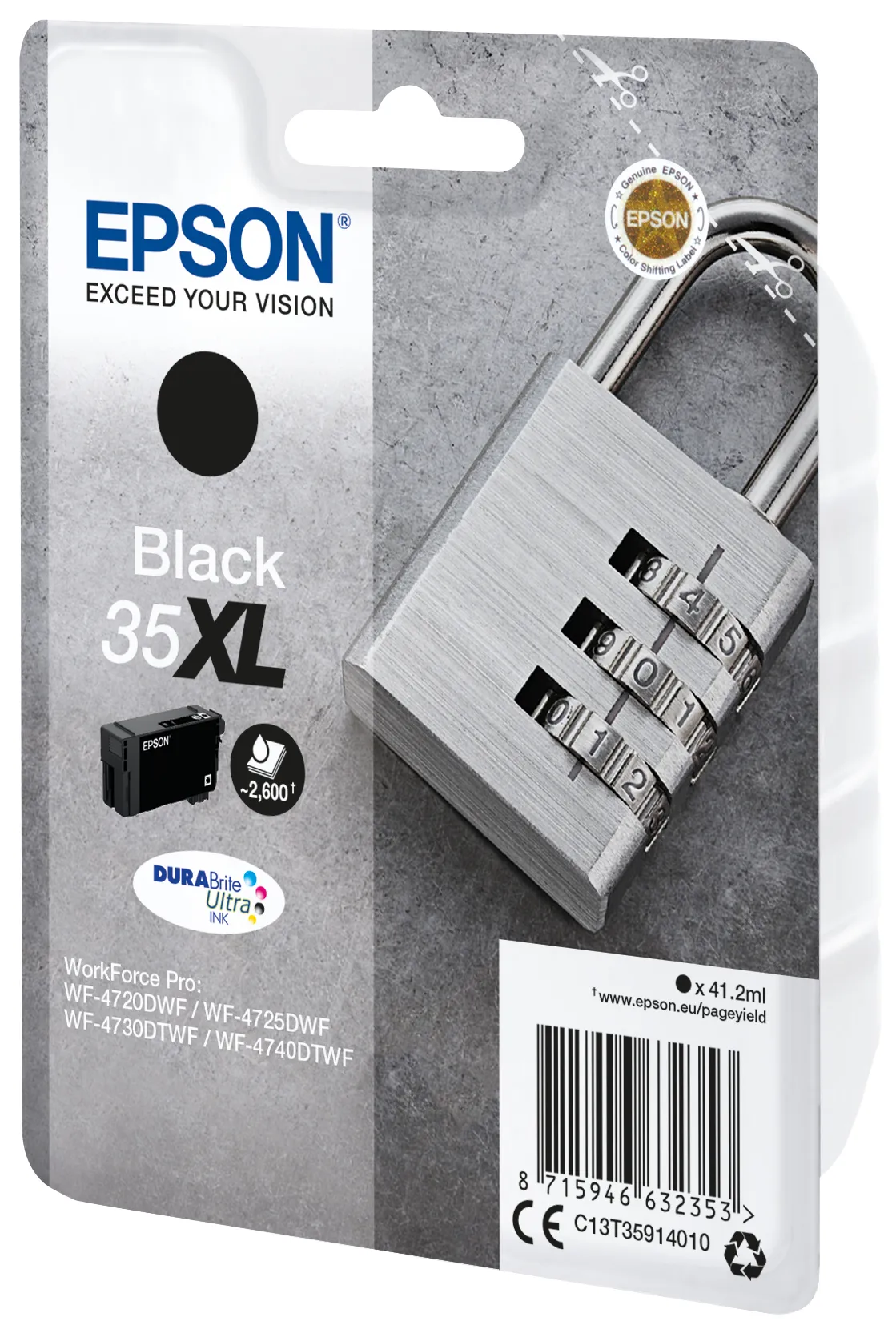 Epson Padlock Singlepack Black 35XL DURABrite Ultra Ink – Bild 2