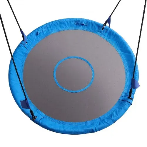 VEVOR Nestschaukel ⌀149 cm Tellerschaukel Familienschaukel 317 kg Blau, Schaukel für Outdoor & Indoor, 360° Drehbar, Schaukelsitz aus 900D Oxford-Gewebe mit 2 Aufhängegurten & Verstellbaren Seilen – Bild 9