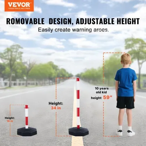 VEVOR Verkehrshütchen Verkehr Absperrpfosten 6 Stk. 285 x 285 mm Warnkegel Verkehrsleitkegel Warnleitkegel mit Kett, Leitpfostenkegel Straßensperrpfosten Rot & Weiß Wasser- und Sandeinspritzung VEVOR Verkehrshütchen Verkehr Absperrpfosten 6 Stk. 285 x 285 mm Warnkegel Verkehrsleitkegel Warnleitkegel mit Kett, Leitpfostenkegel Straßensperrpfosten Rot & Weiß Wasser- und Sandeinspritzung