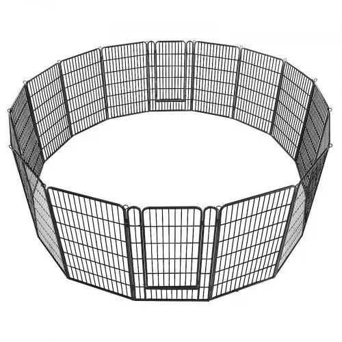 VEVOR Welpenauslauf Welpen-Freigehege Laufgitter Welpenzaun 101,6cm 16-tlg., Spielplatz für Große Hunde Katzen & Andere Kleintiere Faltbar Durch die Verschiedenen Formen Vielfältig Einsetzbar – Bild 9