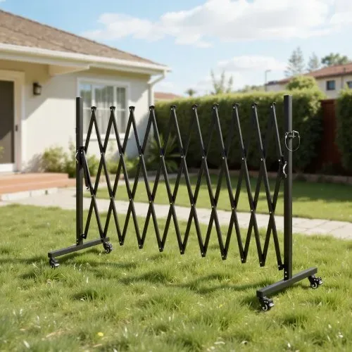 VEVOR Scherengitter Ausziehbar Absperrgitter mit Feststellbaren Rollen Scherensperre Max. 3,37 m Verstellbar, Outdoor Mobiles Schutzgitter für Warnwirkung Metallbarrikade für Außenbereich & Industrie – Bild 7