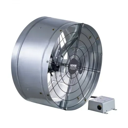 VEVOR Abluftventilator Dachboden, 380 x 200 mm, Luftabluftventilator mit einstellbarem Thermostat, Außengitter, 1300 CFM Luftstromkapazität, für Giebel, Dach, Garage, Werkstatt, Zuhause – Bild 10