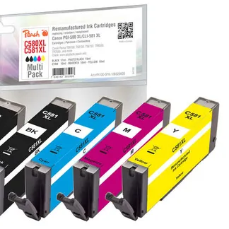 Peach PI100-378 Druckerpatrone 5 Stück(e) Kompatibel Hohe (XL-) Ausbeute Schwarz, Cyan, Magenta, Gelb Peach PI100-378 Druckerpatrone 5 Stück(e) Kompatibel Hohe (XL-) Ausbeute Schwarz, Cyan, Magenta, Gelb