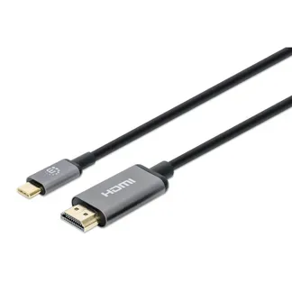 Manhattan 153607 Videokabel-Adapter 2 m HDMI Typ A (Standard) USB Typ-C Schwarz, Silber Manhattan 153607 Videokabel-Adapter 2 m HDMI Typ A (Standard) USB Typ-C Schwarz, Silber
