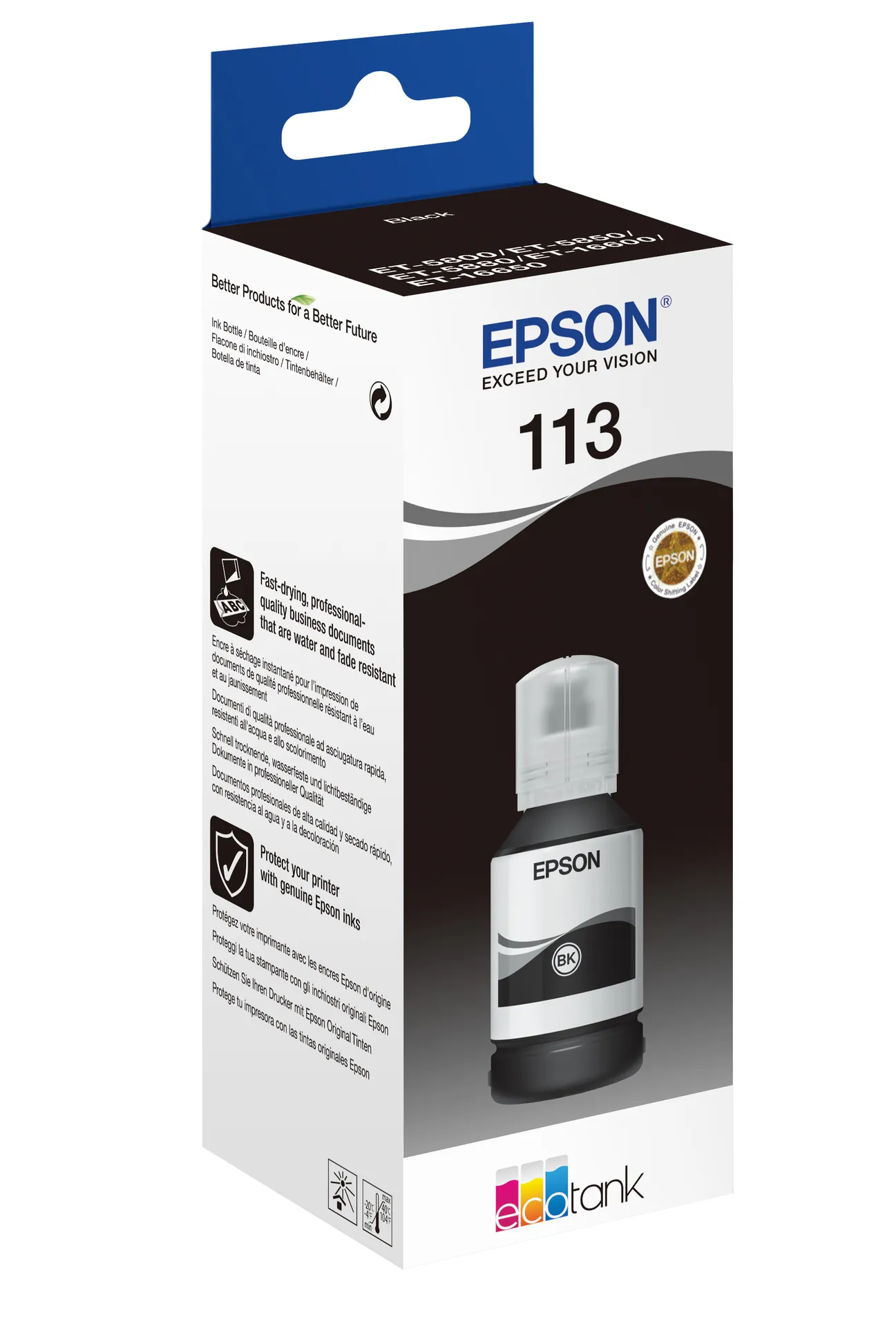 Epson 113 EcoTank Pigment Black ink bottle – Bild 2