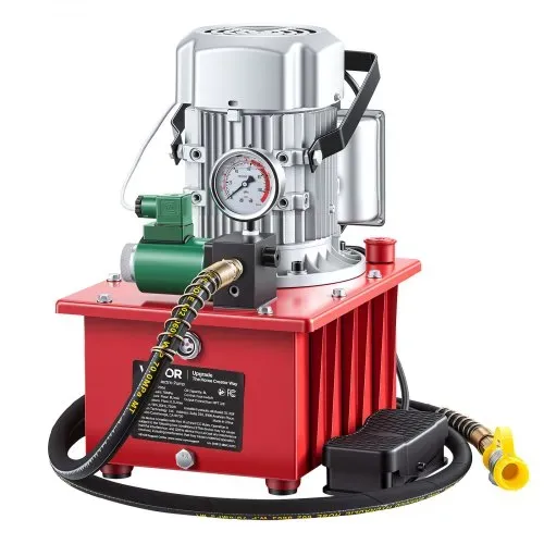 VEVOR Elektrische Hydraulikpumpe 750 W, Einfachwirkende Elektrohydraulikpumpe 10000 PSI, Hydraulikaggregat, Magnetventil mit Fußschalter, 8 L Öltank, für Stanz-, Biege- und Einfachwirkende Zylinder – Bild 9
