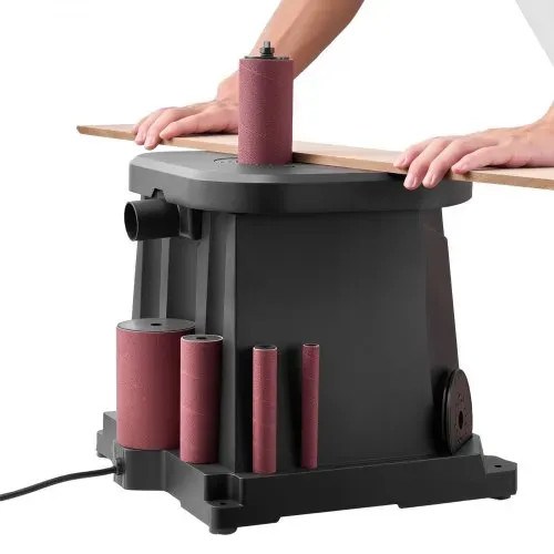 VEVOR Oszillierender Spindelschleifer, 2000 U/min Spindelschleifmaschine mit 6 Hülsen (12,7–76,2 mm), 15 mm Hub & Staubanschluss für die Möbelveredelung, Bastelschleifen, Heimwerker-Holzbearbeitung – Bild 9