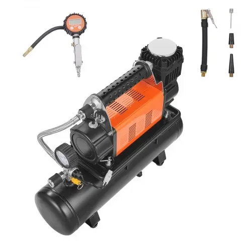 VEVOR 12-V-Hochleistungsluftkompressor mit 6-l-Tank-Kit, tragbarer 6,35-CFM-Reifenfüller, 150-PSI-Offroad-Luftkompressor mit digitalem Druckmesser, Reifenfüller für LKWs, Autos, SUVs, 4x4-Fahrzeuge, Wohnmobile – Bild 8