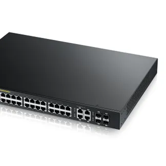 Zyxel Switch smart managed Layer2 28 Port • 24x 1 GbE • PoE Budget 375 Watt • 24x PoE at • 4x 1 Gb Combo • 19″ • NebulaFlex • GS1920-24HPV2 Zyxel Switch smart managed Layer2 28 Port • 24x 1 GbE • PoE Budget 375 Watt • 24x PoE at • 4x 1 Gb Combo • 19″ • NebulaFlex • GS1920-24HPV2
