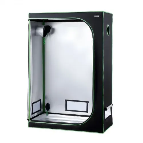 VEVOR Growzelt, 120x60x180 cm, Growbox 600D hochreflektierendes Mylar, Indoor-Pflanzenzelt mit Beobachtungsfenster, Bodenwanne & Reißverschluss, Gewächshaus Zuchtzelte für Obst, Blumen & Gemüse – Bild 10