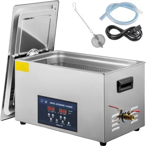 VEVOR Ultraschall Reiniger 30 L, Ultraschallreiniger Brille 230 V, Ultraschall Reiniger aus Edelstahl, Ultraschallgerät mit 2 Einstellbarer Reinigungsleistung 300 W, 600 W, für Zahnheilkunde, Geschirr – Bild 6