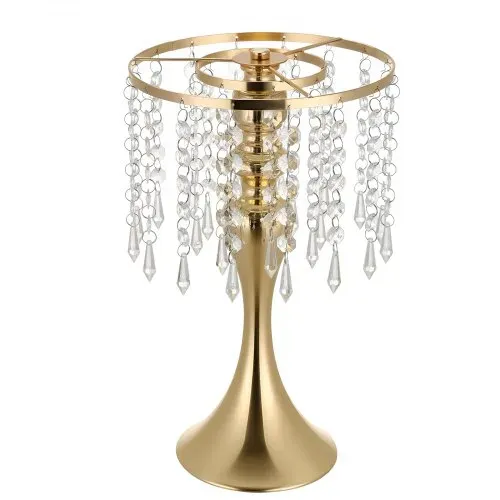 VEVOR 20 Stk. Hochzeitsvasen Tafelaufsatz Blumenvasen für Hochzeit 33,5 cm Hoch, Metall Tafelaufsatz Vasen mit Blumenständern Kristalldeko, Tischvase für Hochzeiten Party Jubiläumsfeier Zeremonie, Gold – Bild 10