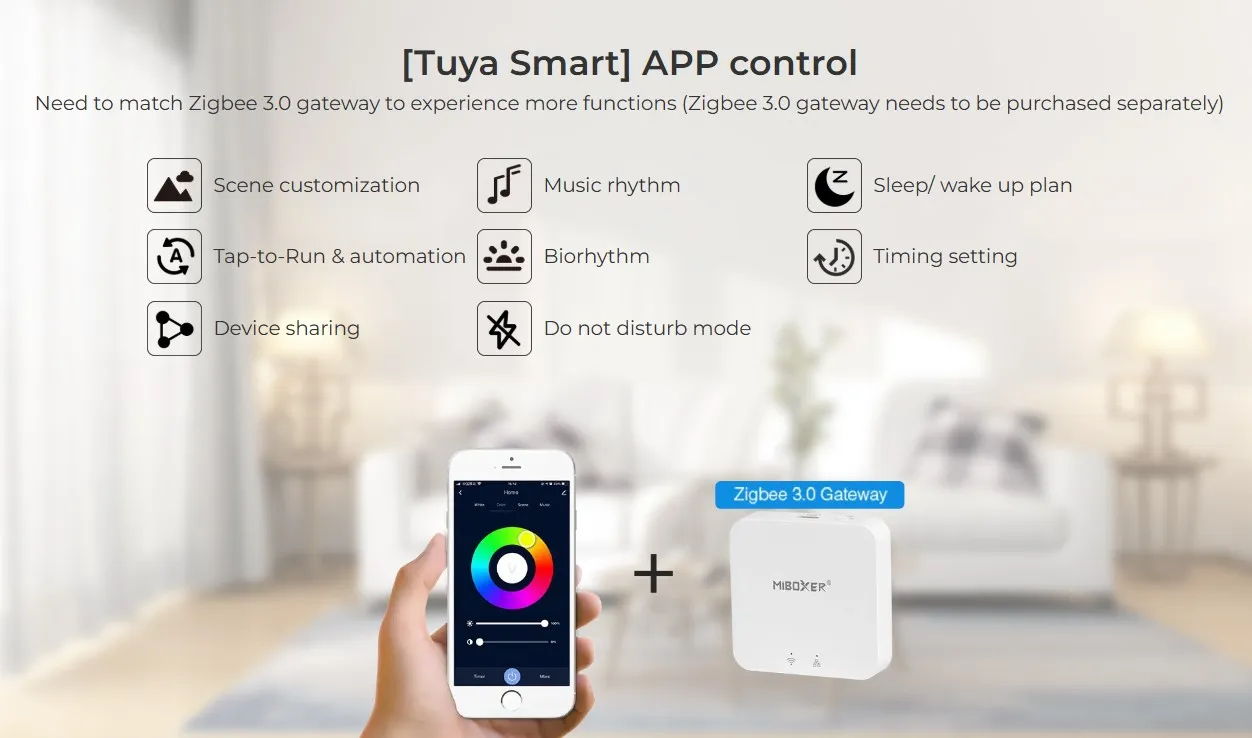 Synergy 21 LED Panel Rund 6W RGB-WW (RGB-CCT) mit Zigbee 3.0 und 2,4G *Milight/Miboxer* – Bild 8