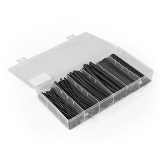 Schrumpfschlauch-Set McPower, 100-teilig in Sortimentsbox, schwarz Schrumpfschlauch-Set McPower, 100-teilig in Sortimentsbox, schwarz