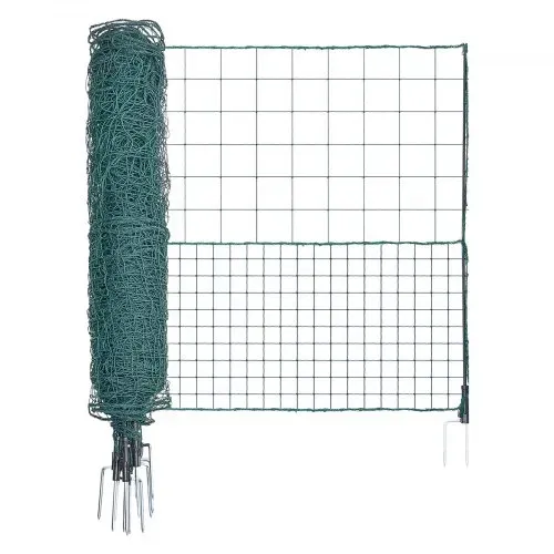VEVOR Begrenzungszaun 25x1,25 m, Weidezaun aus PE, Mobiler Hundezaun mit Doppelspitzenpfählen & Abspannseilen, Hühnerzaun, Gartenzaun, Campingzaun für Hunde, Hühner, Pflanzen, Außenbereiche – Bild 9