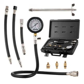 VEVOR Kompressionsmesser Kompressionstester Kompressionsprüfer Testgerät Kompressionsmessgerät mit Manometer Benzinmotor 0–300 PSI und 0–2000 kPa Verdichtungsmesser inkl. 3x Adapter VEVOR Kompressionsmesser Kompressionstester Kompressionsprüfer Testgerät Kompressionsmessgerät mit Manometer Benzinmotor 0–300 PSI und 0–2000 kPa Verdichtungsmesser inkl. 3x Adapter