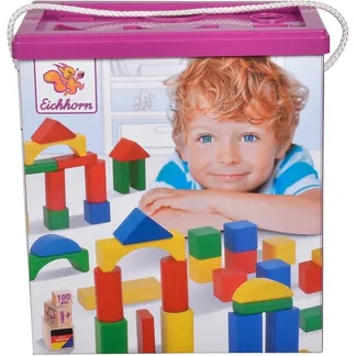 Eichhorn bunte Holzbausteine, Konstruktionsspielzeug Eichhorn bunte Holzbausteine, Konstruktionsspielzeug