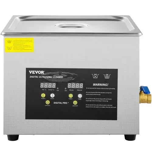 VEVOR 15 L Ultraschallreiniger (600 W Heizung, 360 W Ultraschall) Professioneller digitaler Labor-Ultraschall-Teilereiniger mit Heizungstimer für die Reinigung von Glaszahninstrumenten – Bild 8