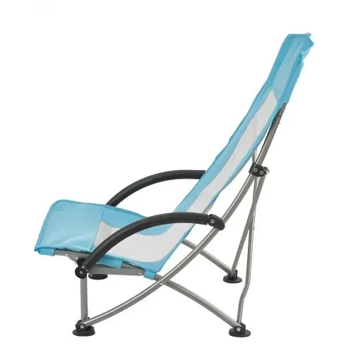 VEVOR Campingstuhl Faltstuhl 150 kg Belastbar, Anglerstuhl mit Hoher Rückenlehne für Erwachsene, Klappstuhl mit Becherfach & Netzrückenlehne & Tragetasche für Outdoor-Aktivitäten Angeln Hellblau – Bild 10