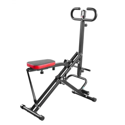 VEVOR Kniebeugenmaschine für tiefe Kniebeugen, zusammenklappbares Trainingsgerät, Gesäßtrainer mit 5-stufig verstellbarem Sitz, Heimtrainingsgerät für Gesäß & Beine, Glute Machine Schwarz – Bild 8