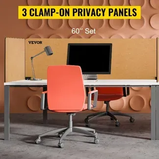 VEVOR 3x Schreibtisch Trennwand 152x61cm + 61x61cm Tischtrennwand Akustik Tischtrennwand Polyesterfaser Sichtschutz 125-4000Hz Akustischer Absorptionskoeffizient Gelb ideal für Büro Konferenzraum VEVOR 3x Schreibtisch Trennwand 152x61cm + 61x61cm Tischtrennwand Akustik Tischtrennwand Polyesterfaser Sichtschutz 125-4000Hz Akustischer Absorptionskoeffizient Gelb ideal für Büro Konferenzraum