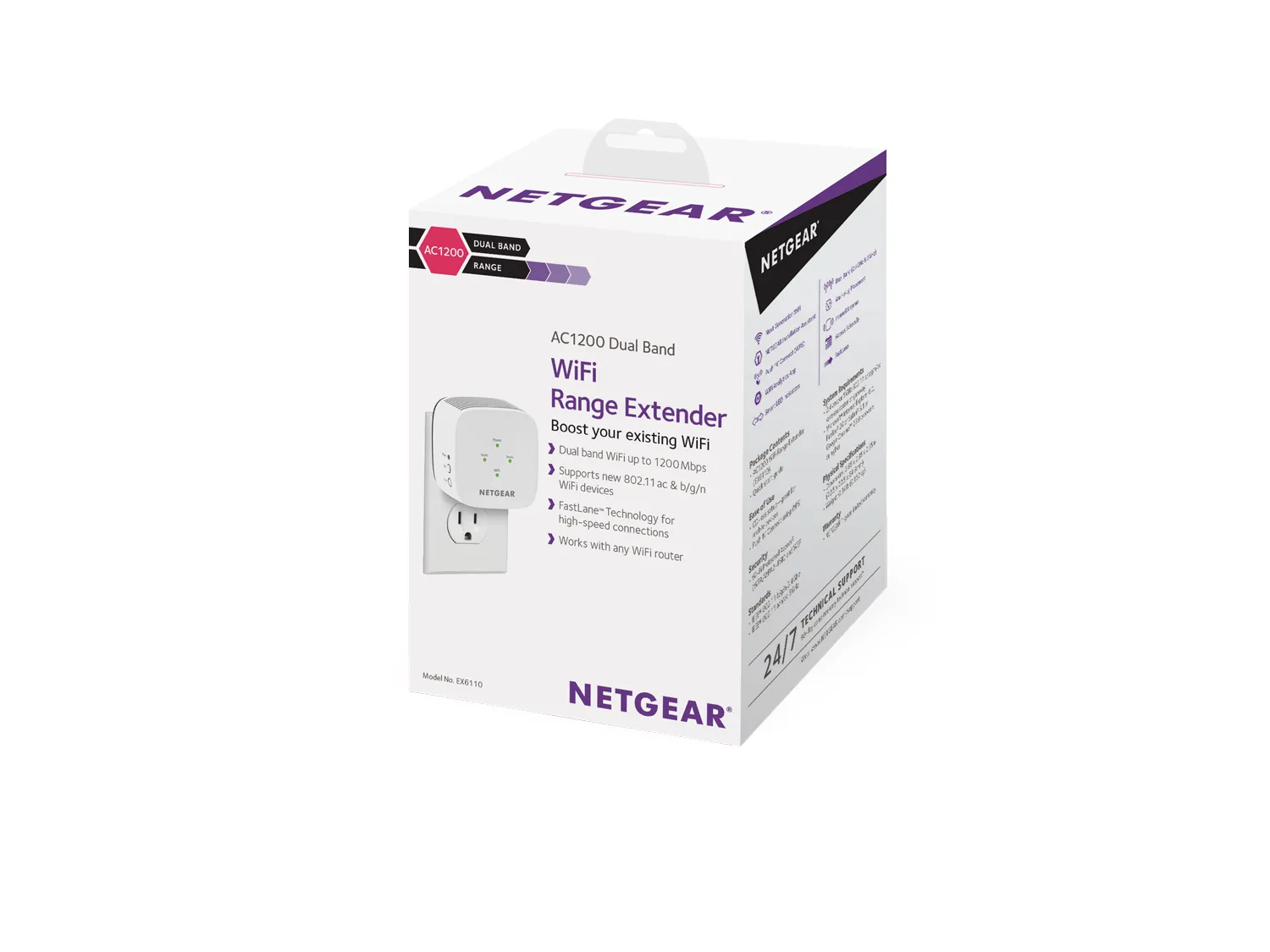 NETGEAR EX6110 Netzwerksender & -empfänger Weiß 10, 100, 300 Mbit/s – Bild 7