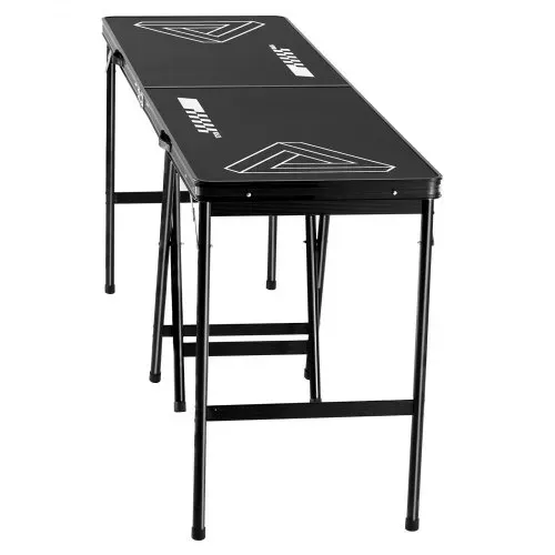 VEVOR Klappbarer Bierpong-Tisch 2,4 x 0,6 x 0,9 m mit 6 Tischtennisbällen, Faltbarer Beer-Pong-Tisch Tragbar mit Tragegriffen, Ideal für Büro, Grillpartys, Reisen und Camping, Schwarz – Bild 8