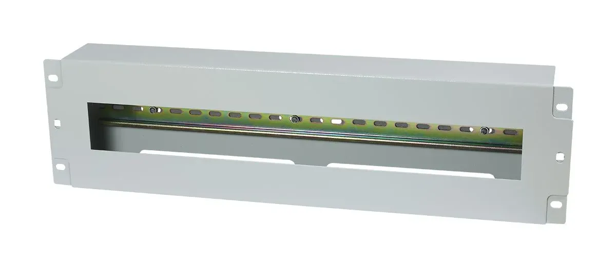 ALLNET 19″zbh. Schutzschalterleiste für Hutschiene/DIN-Rail Geräte, T61mm/3HE, Lichtgrau, Frontmontage, ALLNET 19″zbh. Schutzschalterleiste für Hutschiene/DIN-Rail Geräte, T61mm/3HE, Lichtgrau, Frontmontage,
