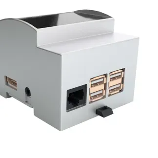 Raspberry Pi 4 Zubehör – Gehäuse Hutschiene / DIN Rail mit Fenster grau für Pi 4B Raspberry Pi 4 Zubehör – Gehäuse Hutschiene / DIN Rail mit Fenster grau für Pi 4B