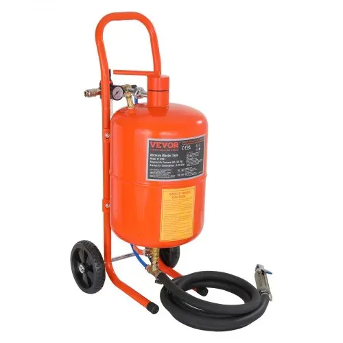 VEVOR Mobiles Sandstrahlgerät 18,92 L Sandstrahlanlage 243,84 cm ArbeitsschlauchSandstrahler 60–110 PSI Arbeitsdruck ideal zum Entfernen von Rost, Farbe, Flecken und das Polieren großer Flächen – Bild 8
