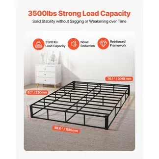 VEVOR Boxspringbettgestell 2010x1515x230mm, Bettgestell mit Waschbarem Stoffbezug, Metallrahmen für Queensize-Betten, 23 cm Matratzenauflage, max. Belastbarkeit 1587,57 kg (OHNE Matratze) VEVOR Boxspringbettgestell 2010x1515x230mm, Bettgestell mit Waschbarem Stoffbezug, Metallrahmen für Queensize-Betten, 23 cm Matratzenauflage, max. Belastbarkeit 1587,57 kg (OHNE Matratze)