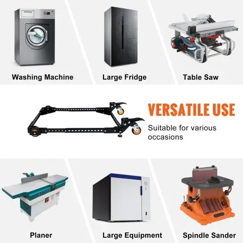 VEVOR Mobiler Unterbau, Tragkraft 650 lbs, einstellbar von 12 x 12 Zoll bis 36 x 36 Zoll, robuster universeller mobiler Unterbau mit Schwenkrädern, für Holzbearbeitungsgeräte, Bandsägen, Elektrowerkzeuge, Maschinen – Bild 5
