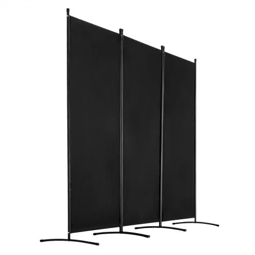 VEVOR Raumteiler 3 Paneele Raumteiler 260 x 184 x 52 cm, faltbarer Sichtschutz & tragbarer Trennwandteiler zur Raumtrennung, freistehende Raumteiler für Büro Schlafzimmer Arbeitszimmer, Schwarz – Bild 9
