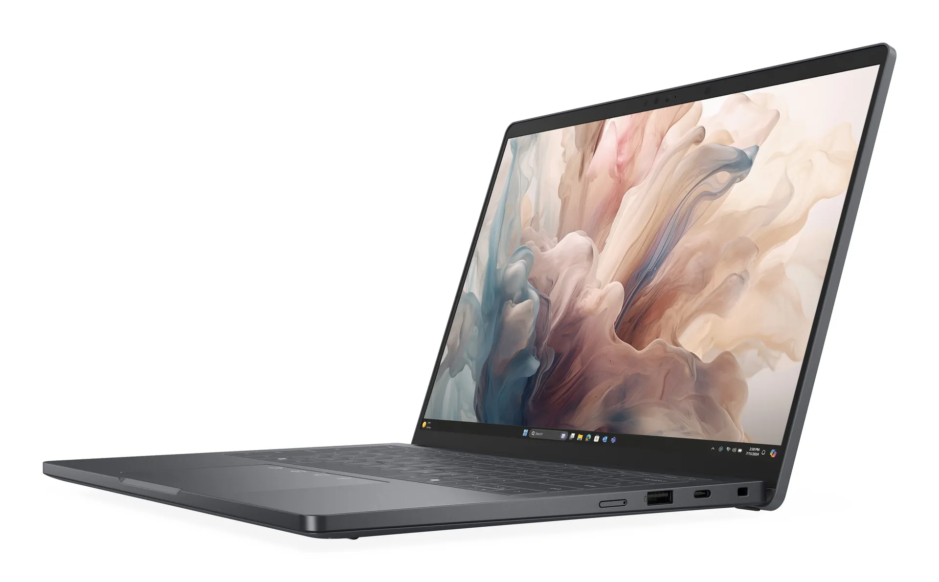 DELL Pro 14 Premium PA14250 Copilot+ PC Intel Core Ultra 7 268V Laptop 35,6 cm (14") Touchscreen Quad HD+ 32 GB LPDDR5x-SDRAM 512 GB SSD Wi-Fi 7 (802.11be) Windows 11 Pro Deutsch Grau – Bild 3