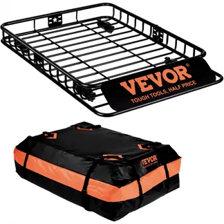 VEVOR Dachgepäckträger Korb Auto Dachkorb Universal 1305 x 915 x 127 mm, Dachgepäckträger Wanne inkl. Tasche 90 kg Tragfähigkeit Relingträger Fracht Gepäckablage Schwarz für Camping, Reisen usw. VEVOR Dachgepäckträger Korb Auto Dachkorb Universal 1305 x 915 x 127 mm, Dachgepäckträger Wanne inkl. Tasche 90 kg Tragfähigkeit Relingträger Fracht Gepäckablage Schwarz für Camping, Reisen usw.