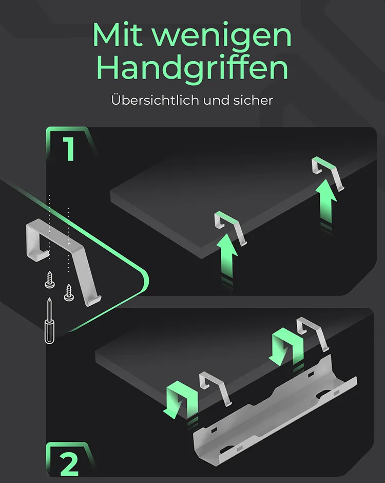 ICY BOX IB-EWA100W-CM, Kablemanagement für Schreibtisch – Bild 4