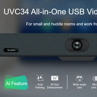 Yealink Video Conferencing – UVC34 USB conference solution – All-in-one USB camera Yealink Video Conferencing – UVC34 USB conference solution – All-in-one USB camera