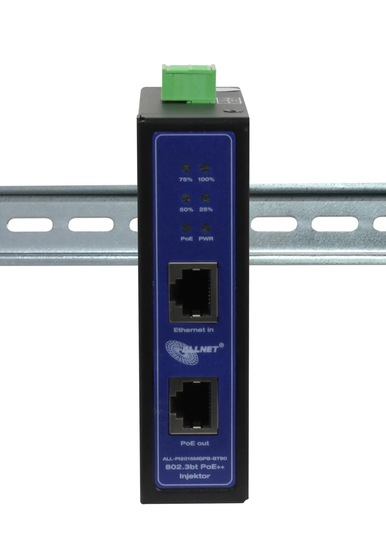ALLNET PoE Injektor Industrial MultiGigabit • PoE BT mit Power-Booster (15,4W/30W/90W) • DIN • ALLNET PoE Injekt Metallgehäuse • ALL-PI2015MGPB-BT90 – Bild 10