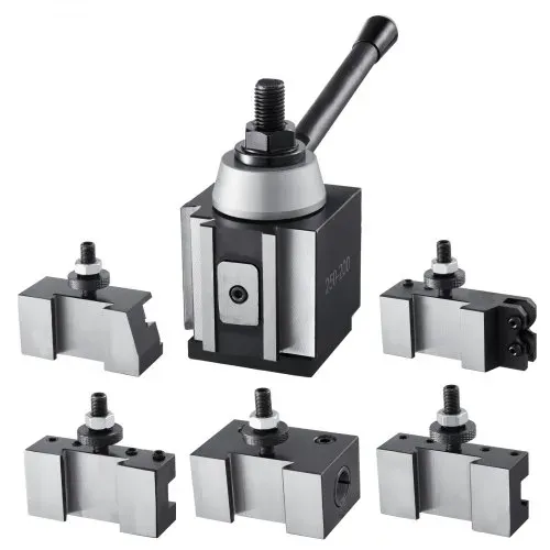 VEVOR Schnellwechsel-Werkzeughalter-Set, 6-teilig, Stahlhalter für Mini-Drehmaschinen und Metalldrehmaschinen mit 254 bis 381 mm Umlaufdurchmesser, ideale Verbesserung für Ihre Werkstatt – Bild 9