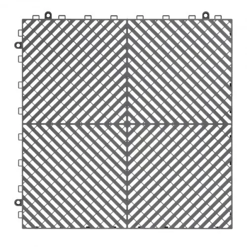 VEVOR ineinandergreifende Drainagematte, 15,7 x 15,7 Zoll, modulares ineinandergreifendes Kissen, 24-teiliges Spleiß-Drainagematten, rutschfeste graue PP-Drainage-Bodenfliesen und Duschmatte, für Garage, Garten, Küche und Außenbereich – Bild 10